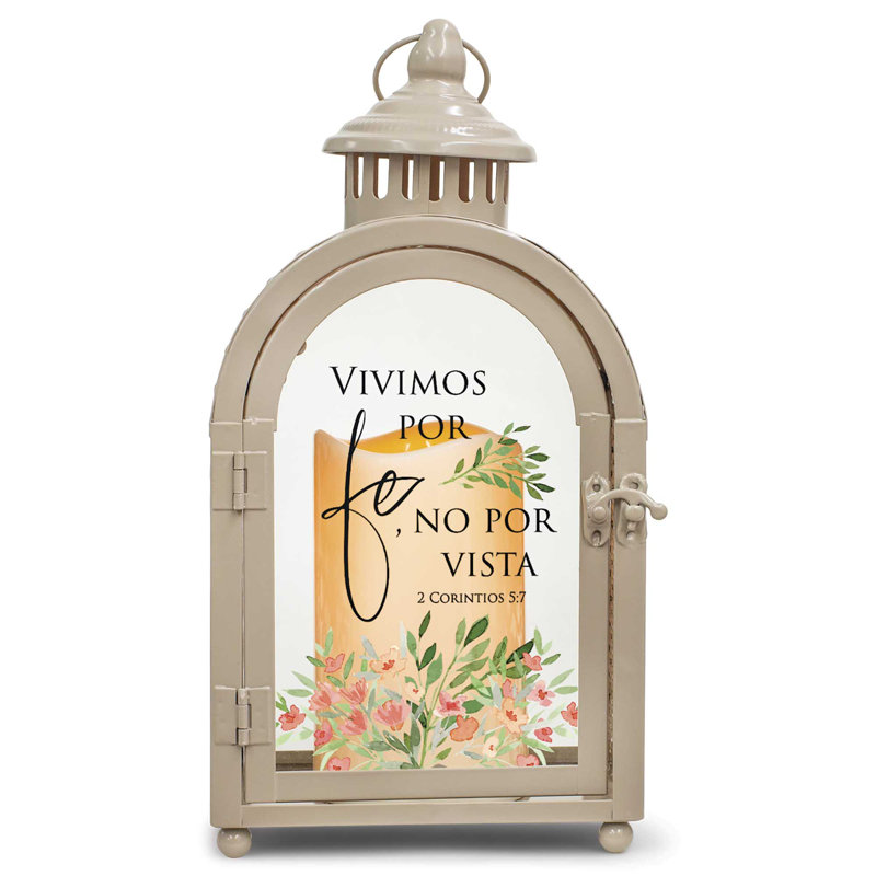 6.7'' H Tabletop Lantern with Candle Included