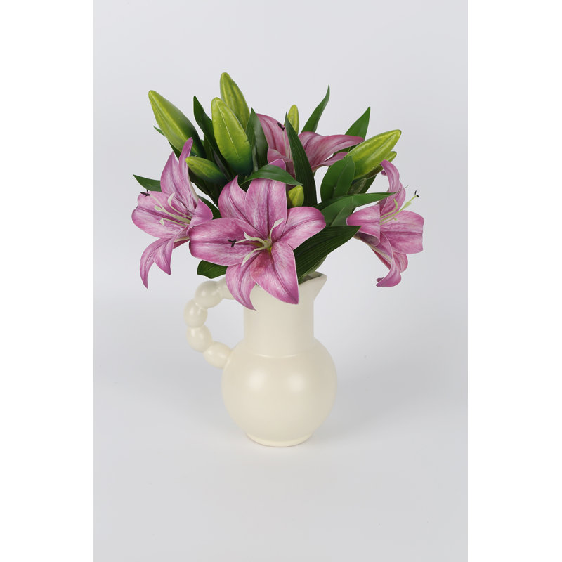 4 pièces fleur de lis artificielle, Mauve
