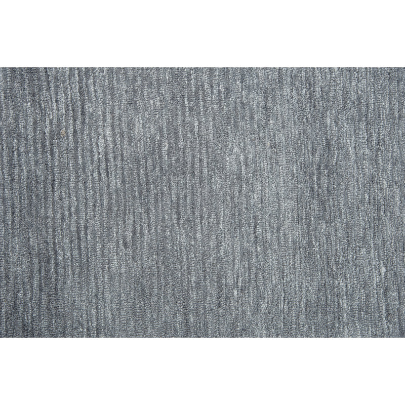 Tapis gris touffeté à la main Drumnasole, Rectangle 5 pi x 7 pi 6 po