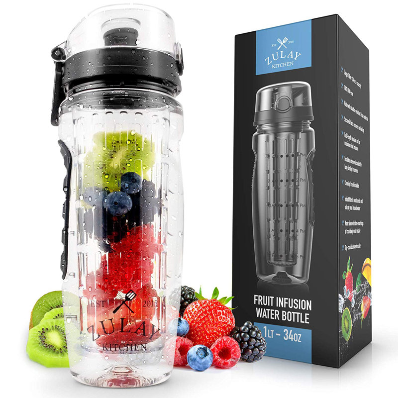 Bouteille d'eau Zulay Kitchen, Noir onyx
