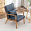 Fauteuil avec revêtement en bois et cuir-395610198