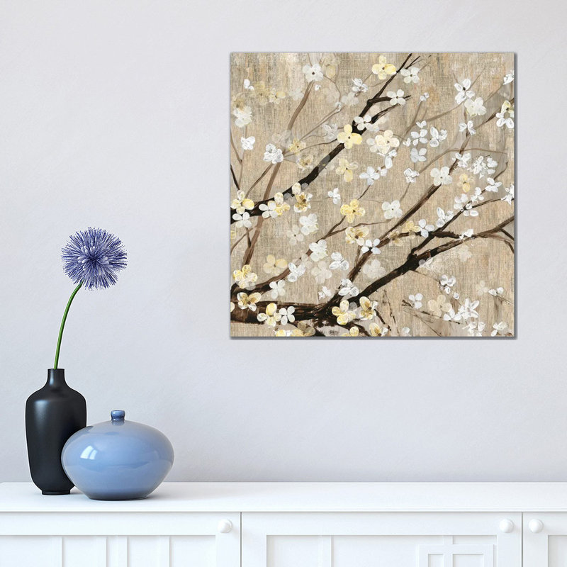 Pearls In Bloom II by Asia Jensen - Wrapped Canvas Painting, 45.72 cm H x 45.72 cm W x 1.91 cm D