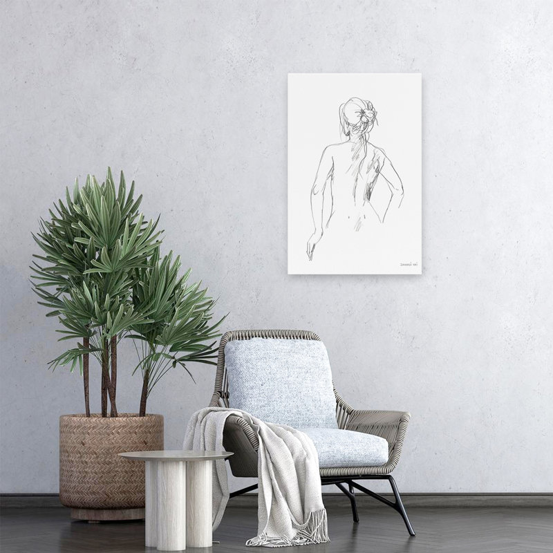 Art figuratif noir et noir et blanc, H 24 po x l 16 po