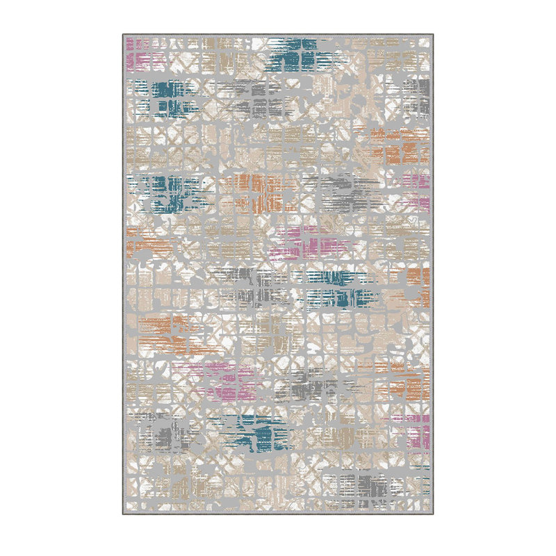Premium Hall Carpet, 2.6 x 6.6 Feet, 100% Polyester, 0.3 in Pile Height | Antibacterial, Non-Slip Underside, Machine Washable | 3D Digital Print Design, Durable & Stylish for Entryways, Living Rooms & More
