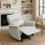 Fauteuil inclinable manuel à bascule pour adultes avec accoudoirs inclinables et larges, parfait pour les petits espaces et les chambres de bébé