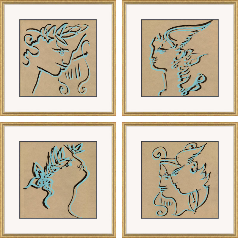 «Apollo, Mercury, Zeus, Hera & Zeus» par David Phoenix - impression encadrée sur papier