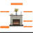 Picture color Solid Wood Freestanding Fireplace