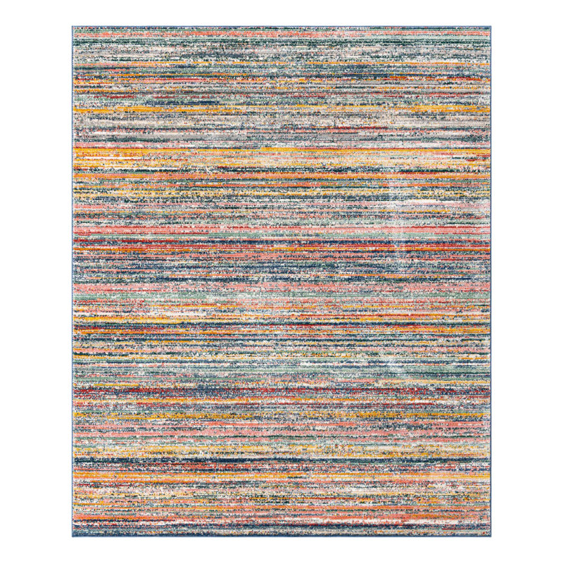 Hulsey Striped Indoor Rug, Rectangle 7'10" x 10'2", Multi