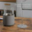 Foyer de table intérieur, mini foyer en éthanol en béton avec couvercle | Gris clair | Acier inoxydable-1728699658
