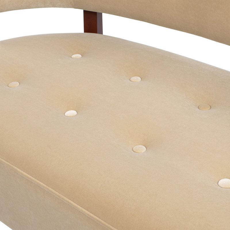 Ilithya 51'' Velvet Settee, Brown