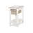 Ewart Beachside Chairside with Wicker Rattan Basket End Table with Glass Inlay-379781181