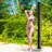 Solar Powered Temperature Controlled Portable ABS, PVC Free Standing Outdoor Shower with Detachable Shower Head and Footwash Spout