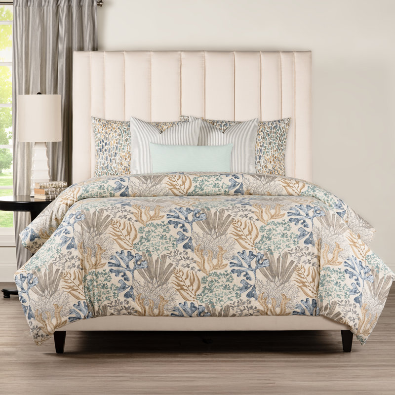 Ensemble de housse de couette 100% coton Siscovers Offshore Aqua | Fabriqué aux États-Unis