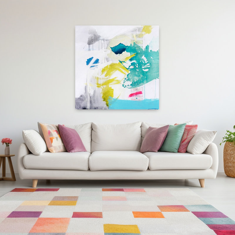 Geologias, art abstrait contemporain, H 48 po x l 48 po