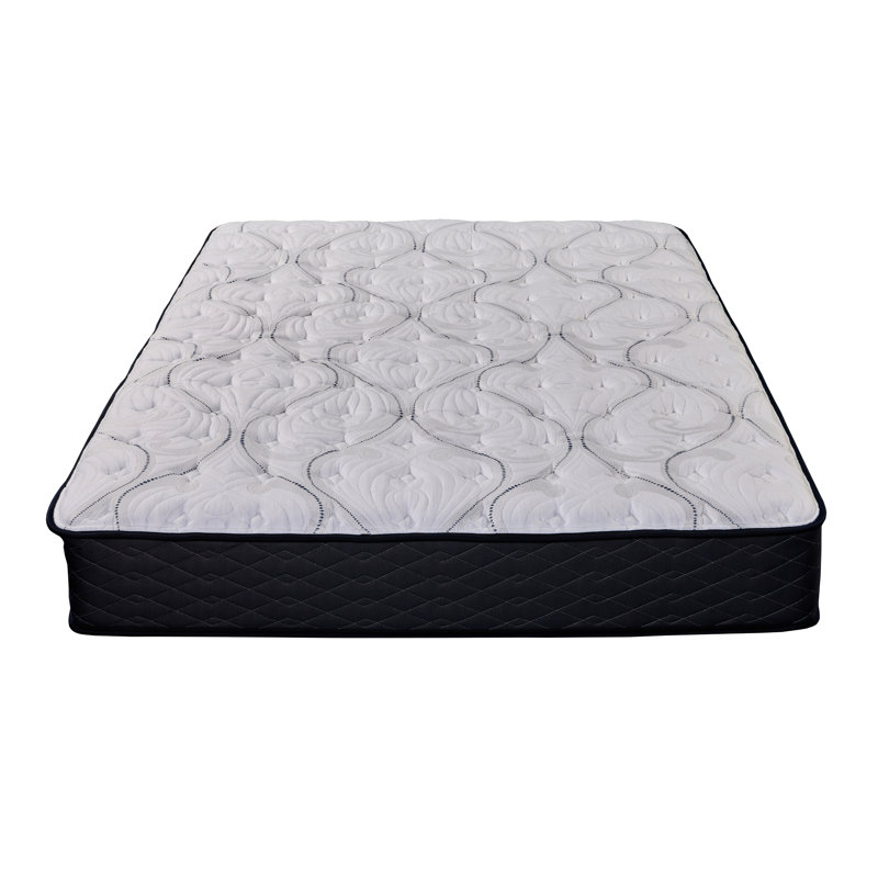 Matelas ferme très grand, technologie de refroidissement et couches confortables, blanc et bleu, profondeur de 84 po, support central ajustable, matériau principal en mousse, poids de 98 lb