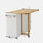 A large capacity kitchen island cart with an expandable top