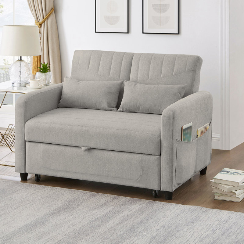 Linen Sofa, Light Gray