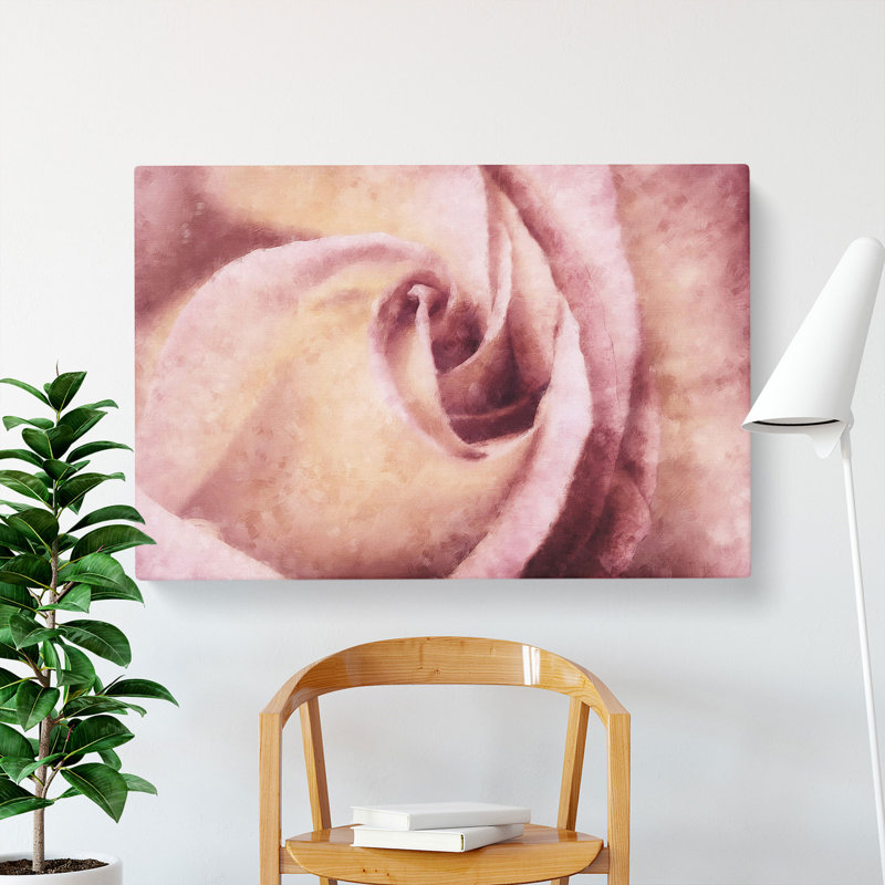 Pink Rose Flower Vol.6 - Wrapped Canvas, 35cm H x 50cm W x 3cm D
