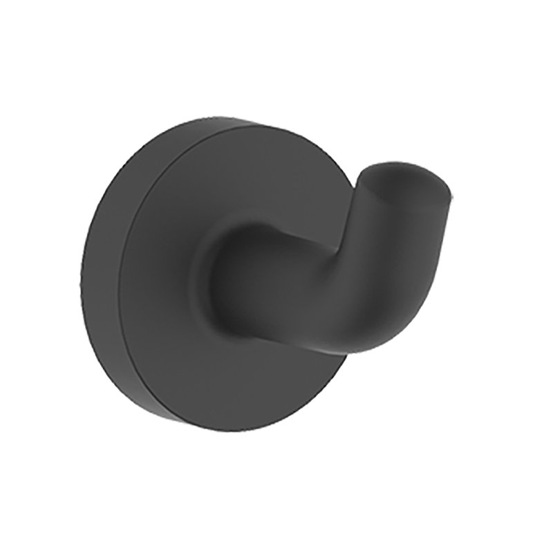 Kree Collection Bathroom Accessories Wall Mounted Towel Robe Hook - Matte Black, Matte Black