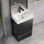 Meuble-lavabo moderne de 20 pouces avec lavabo, fermeture en douceur, lavabo en céramique, porte et tiroir pour petites salles de bain, appartements, hôtels-2034985435