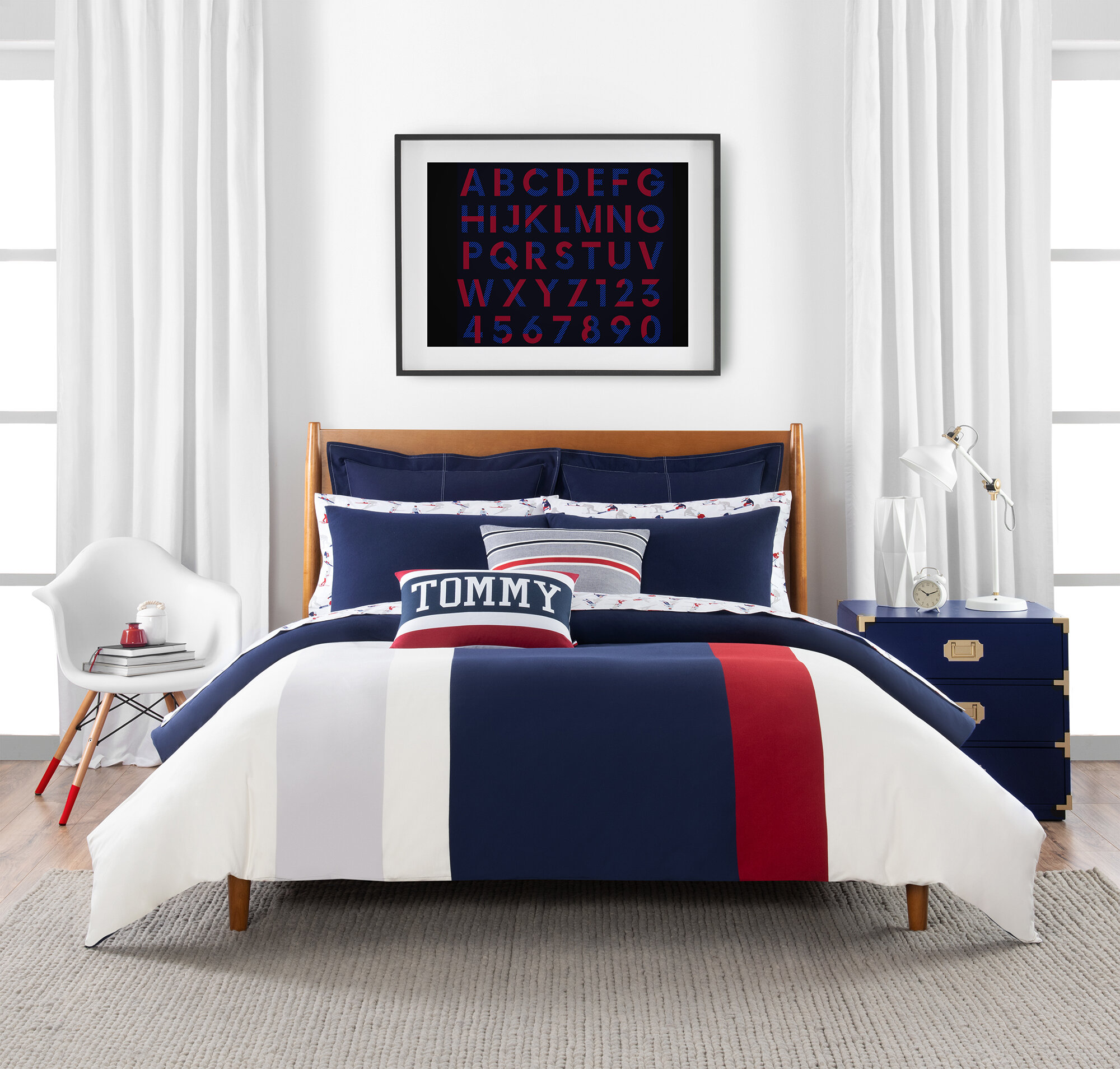 Tal til Net Der er behov for Tommy Hilfiger Clash of 85 Stripe Bedding Collection Comforter Set,  Ivory/Navy/Red & Reviews | Wayfair