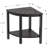 Eco-Friendly Water-Resistant Bamboo Corner Shower Bench With 2-Tier Storage Shelf 90-Degree Triangular Shape For Stable Seat Or Footrest Shaving - Black-276488154