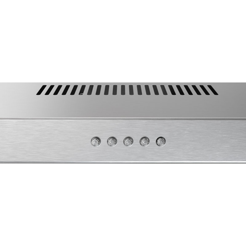 Streamline 36 In. Ferrara Ducted Undermount 80 CFM Range Hood In Brushed Stainless Steel With Mesh Filters, Push Button Control, LED Light