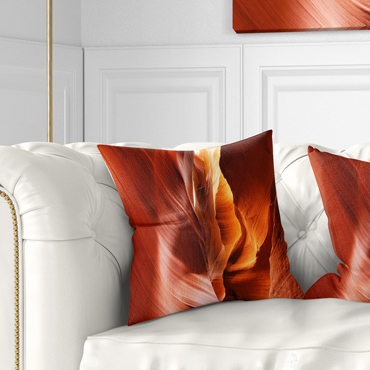 Coussin décoratif Schafer Landscape Sunshine in Antelope Canyon, 16 po x 1 po, Coussin décoratif