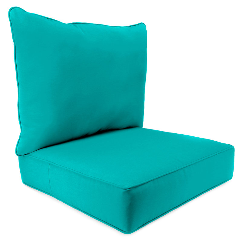 24" x 26.5" Outdoor Deep Seat Chair Cushion Set with Welt, Canvas Aruba