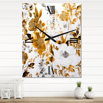 Horloge murale florale