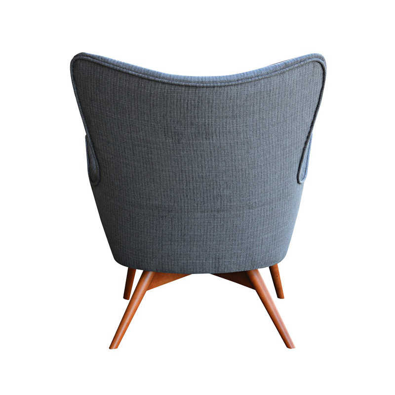 Wesley Upholstered Wingback Chair, Grey