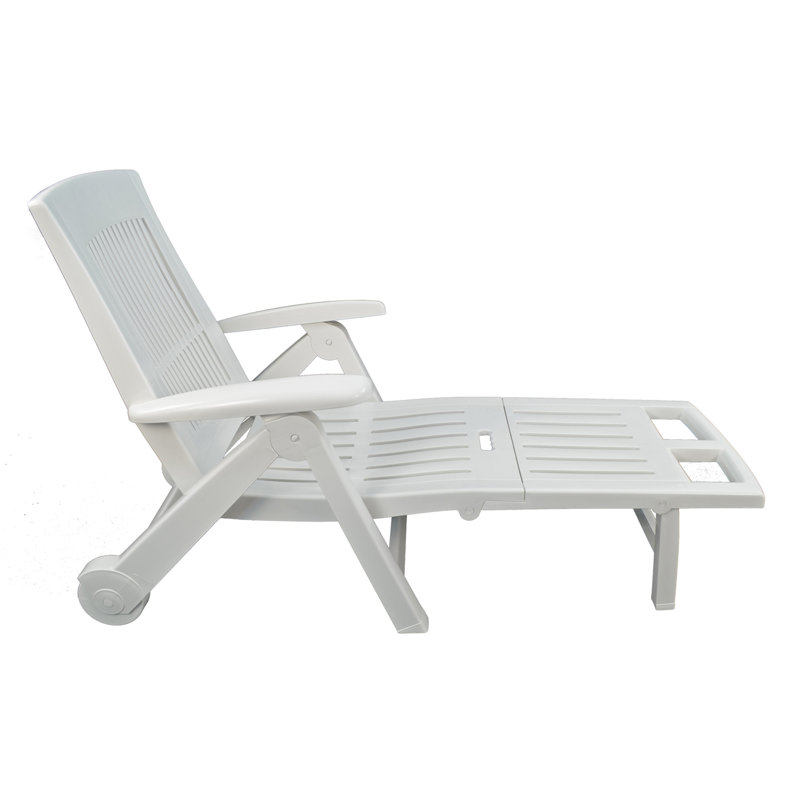 Potenza Garden Lounger, White