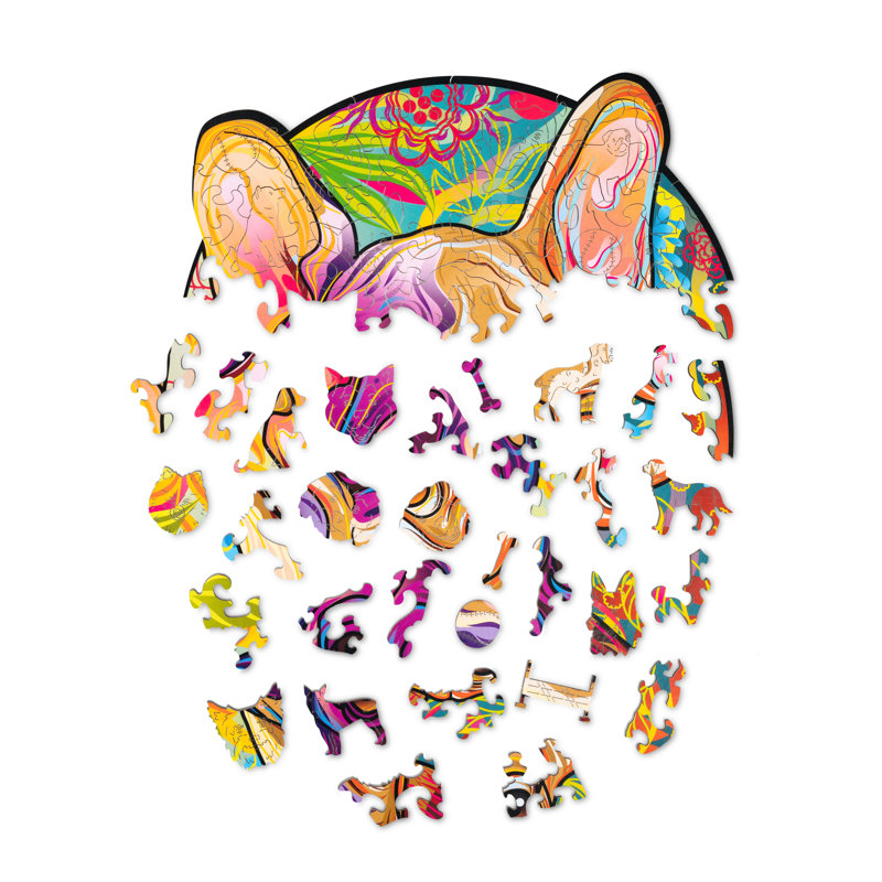 Wood Trick Lucky Puppies Rocky Unique Shaped Puzzle Wayfair Wood Trick Lucky Puppies Rocky Unique Shaped Puzzle Wayfair