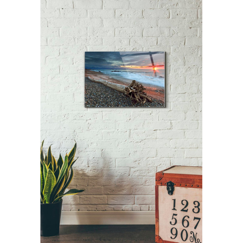 «Sakonnet Driftwood» par Katherine Gendreau, art mural en verre acrylique, H 16 po x l 24 po