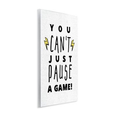 Just Just Pause Game, art mural sur bois par Masey St. Studios