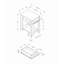 Table moderne, côté, bout, rangement, lampe, salon, chambre à coucher, stratifié taupe foncé, transitionnel