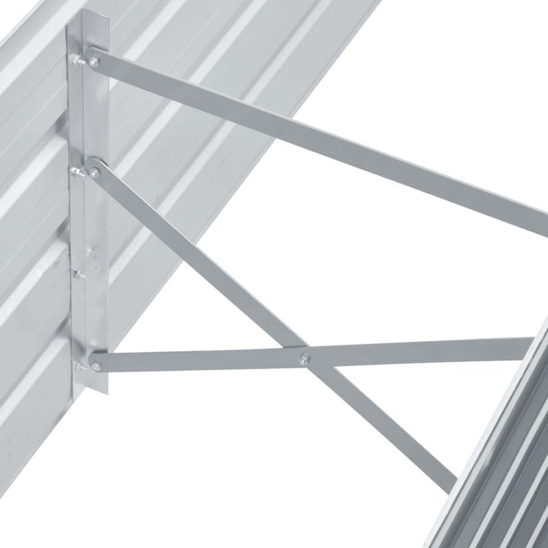 Metal Planter Box, Grey, 45cm H x 160cm W x 40cm D