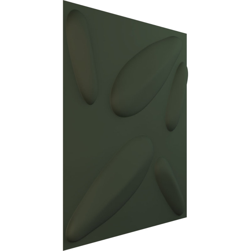 Panneau mural décoratif 3D Petal EnduraWall, Vert club de chasse satiné UltraCover