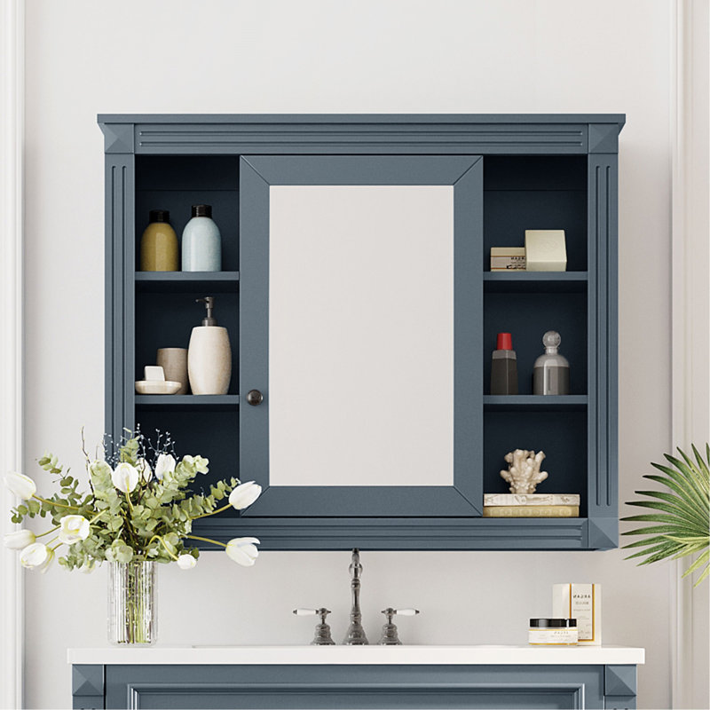 Armoire de salle de bain Bilgehan, Bleu