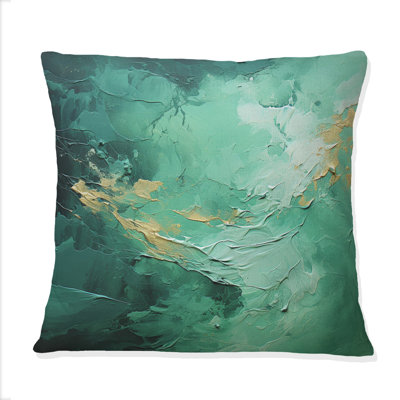 Coussin décoratif Emerald Euphoria I - Abstract Landscape