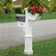 Mail Post 56" H In-Ground Decorative Post with Arm and Planter