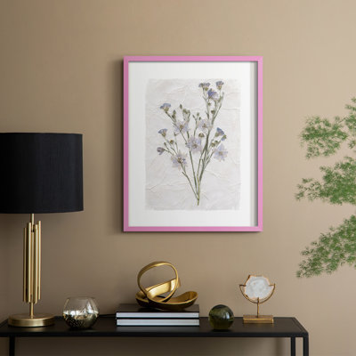Decoupage Floral II, reproduction encadrée - bois massif
