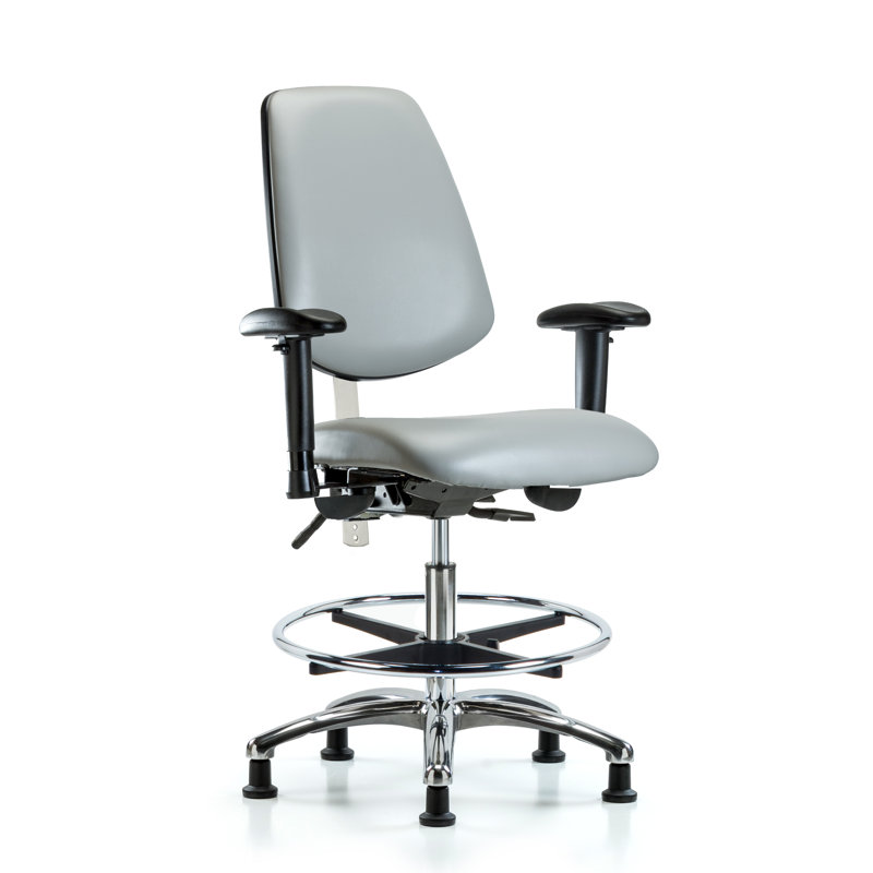Chaise de dessinateur Josiah, Colombe, Patins, Non inclus