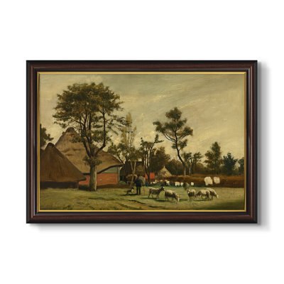 Ferme, c. 1865-1875-Henri de Braekeleer-Toile encadrée sur mesure
