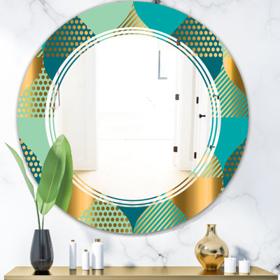 Miroir mural sans cadre moderne à triple c modern gouttes ii