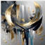 Abstract Shapes And Lines I - Drop Shape Large Abstract Marble 3D Wall Clock-106134063