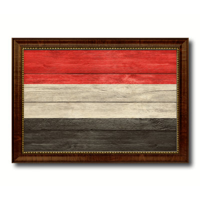 « yémen country flag », impression sur toile encadrée