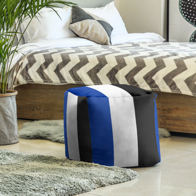 Repose-pieds cube rayures kentucky