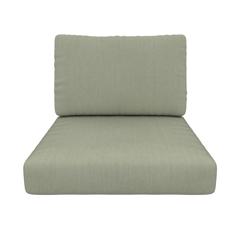 Outdoor Sunbrella® Seat/Back Cushion, Sunbrella® Canvas Seasalt, 28.5" W x 28.5" D