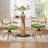 Beorn 19.69'' W Swivel Ratten Back PU Leather Upholstered Dining Arm Chair-908898234